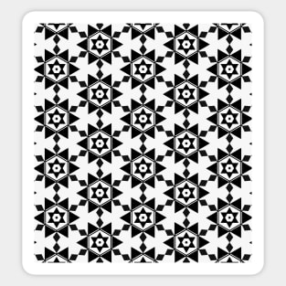 Black and white geometric shape seamless pattern Sticker